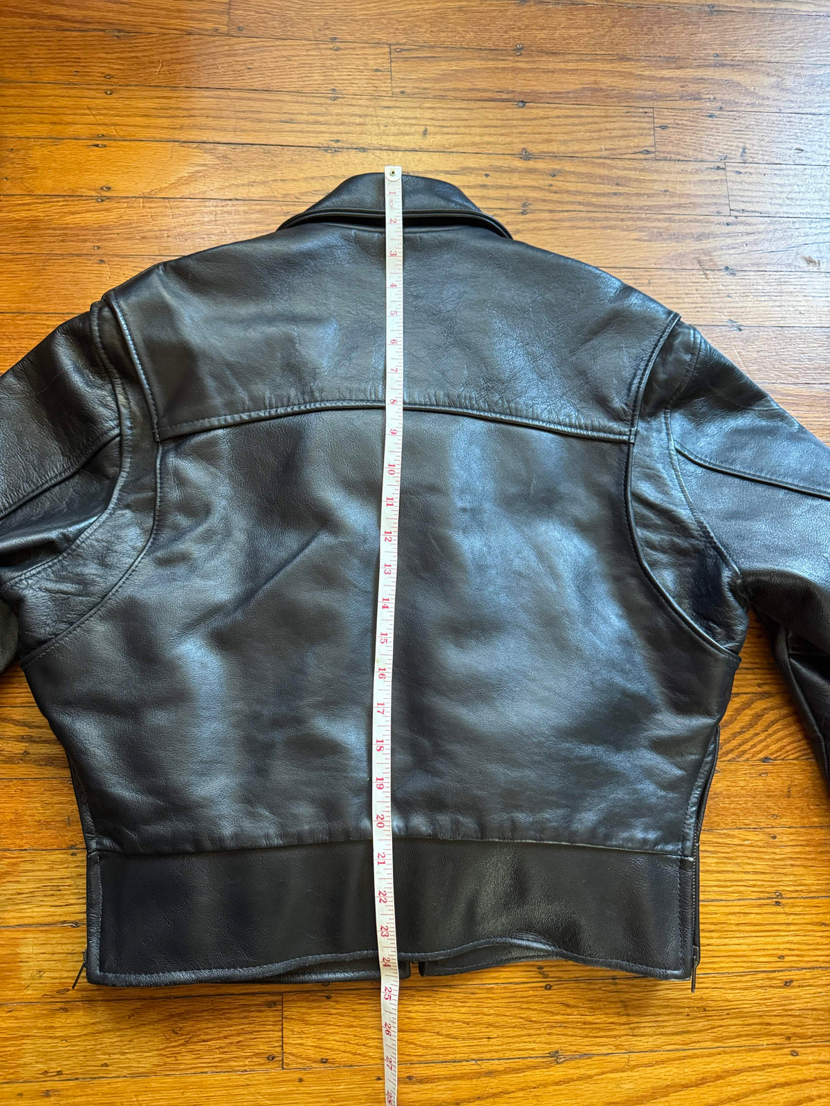 Women's Vintage 1980s Leather Motorcycle Jacket, M