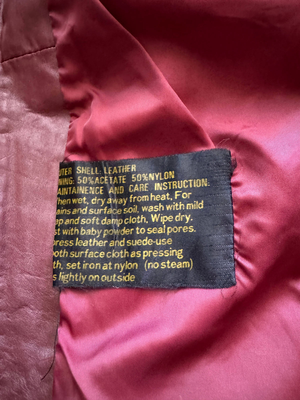 Men's 1970's Brown Vintage Leather Jacket, M/ 42