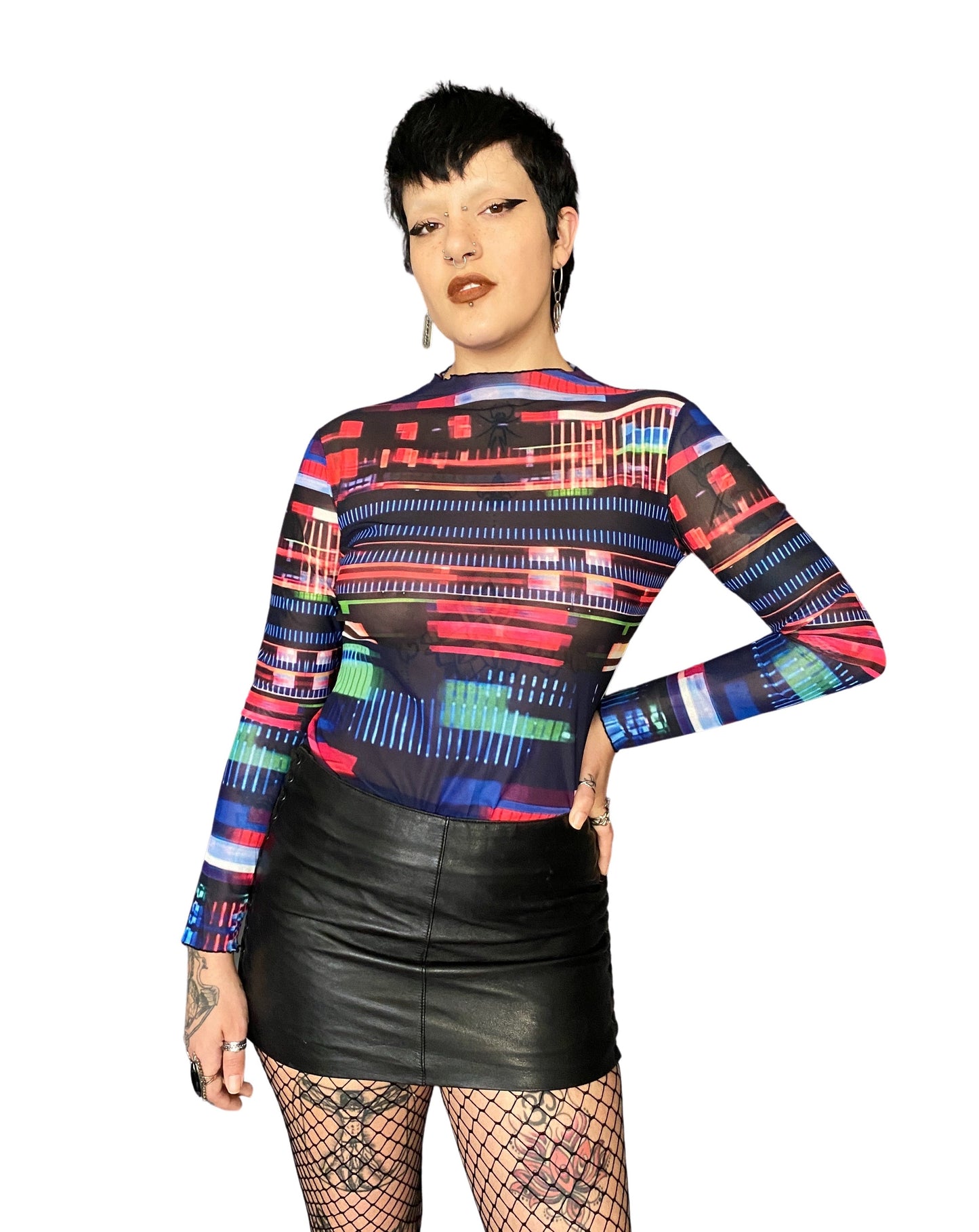 mesh fashion top