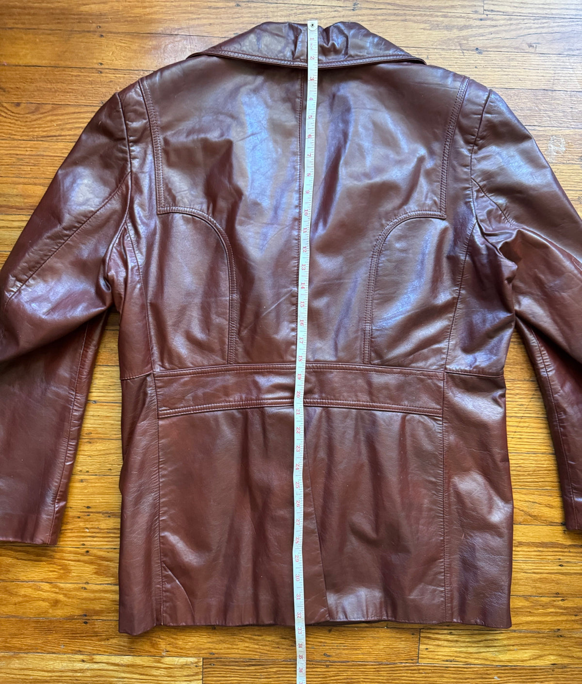 Men's 1970's Brown Vintage Leather Jacket, XL 44