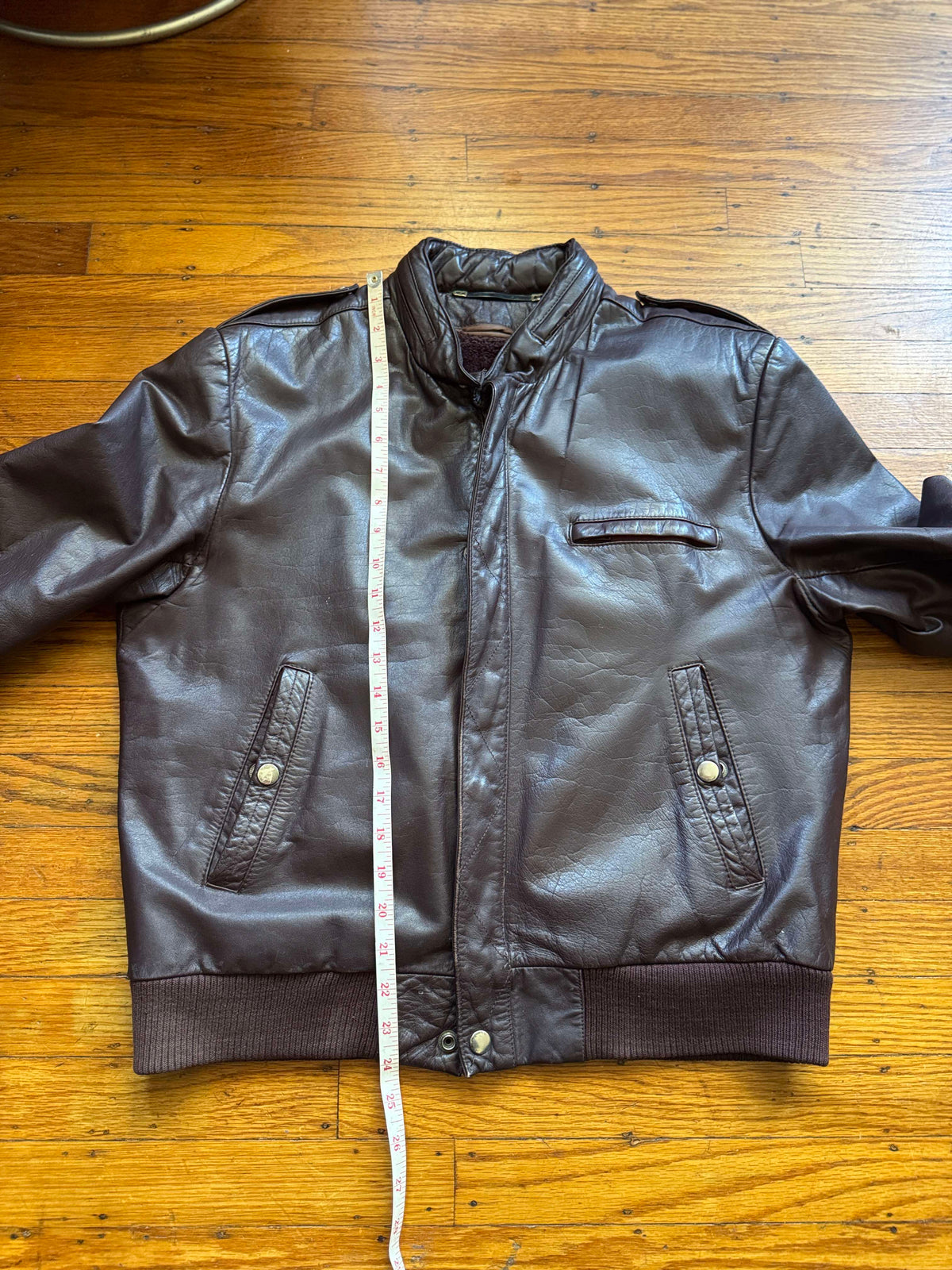 Men's 1970's Brown Vintage Leather Jacket, M 40