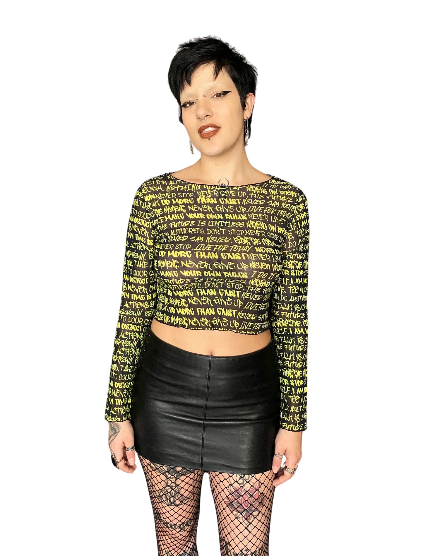 graffiti mesh top