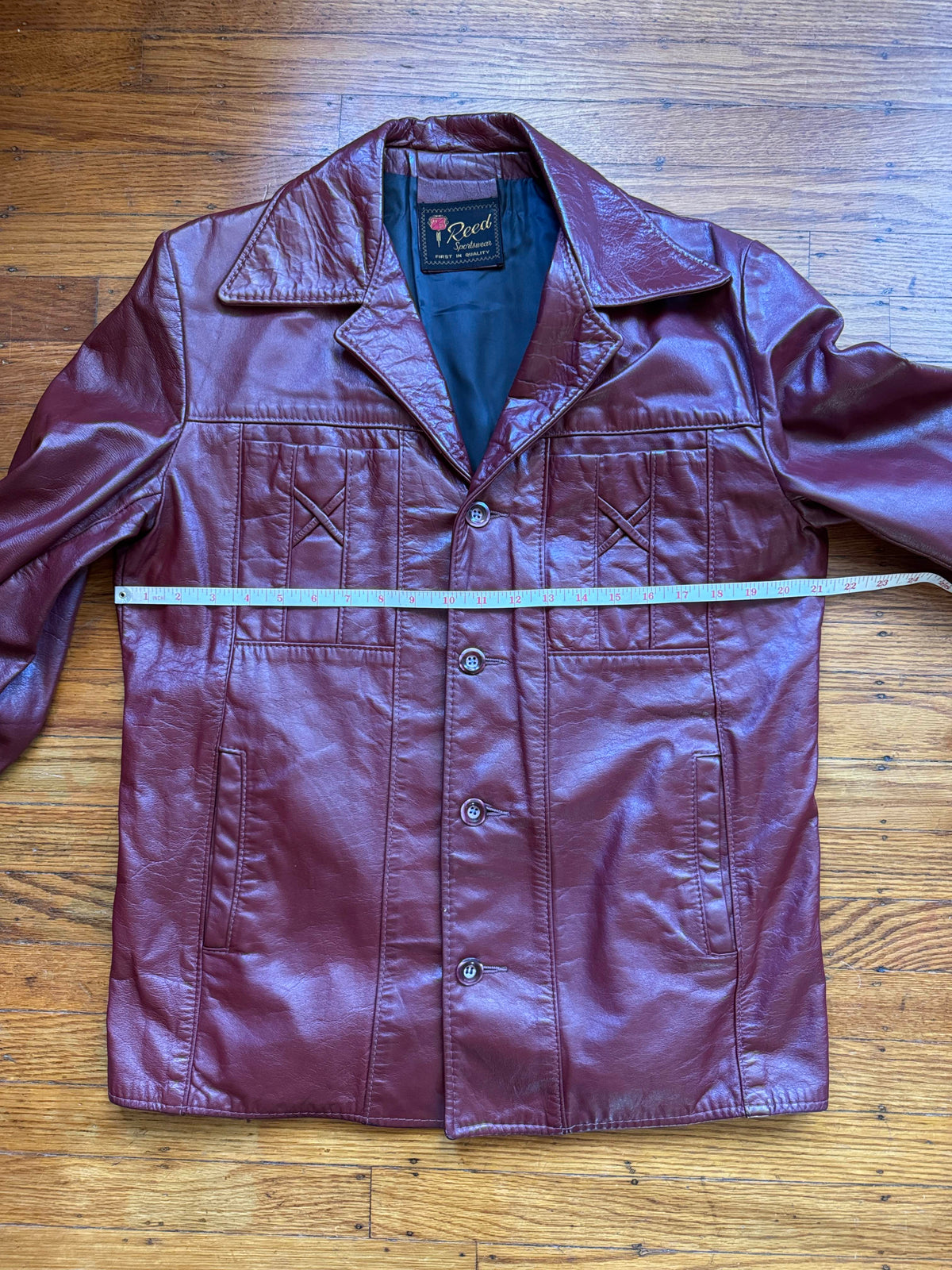 Men's 1970's Brown Vintage Leather Jacket,