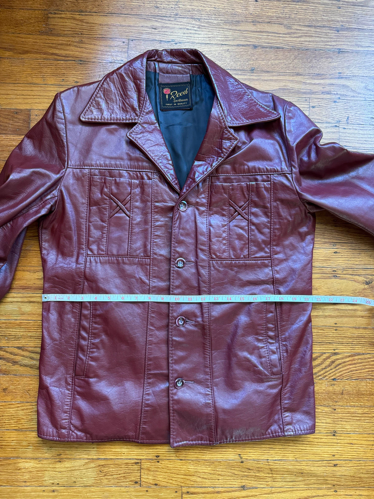 Men's 1970's Brown Vintage Leather Jacket,