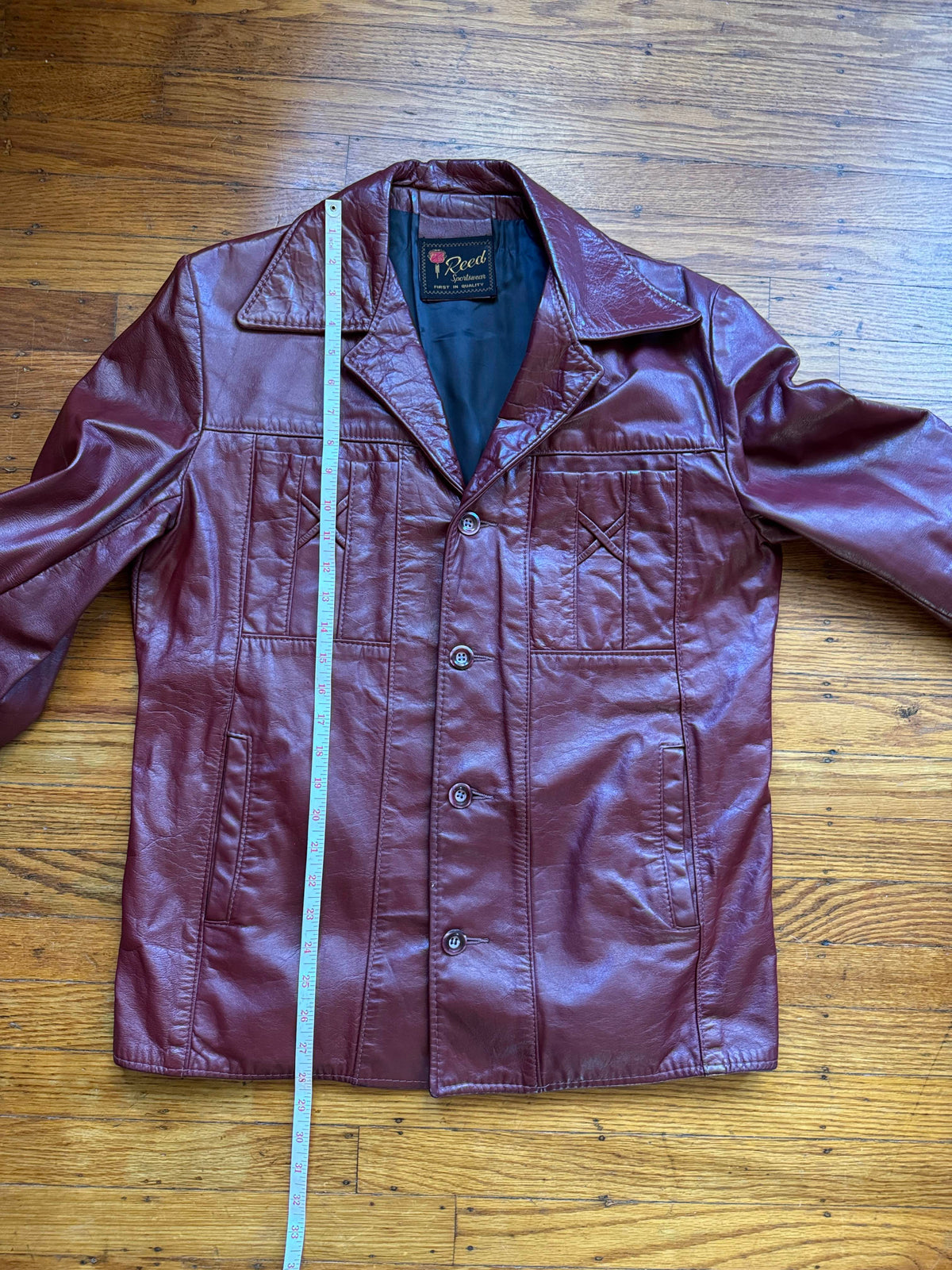 Men's 1970's Brown Vintage Leather Jacket,