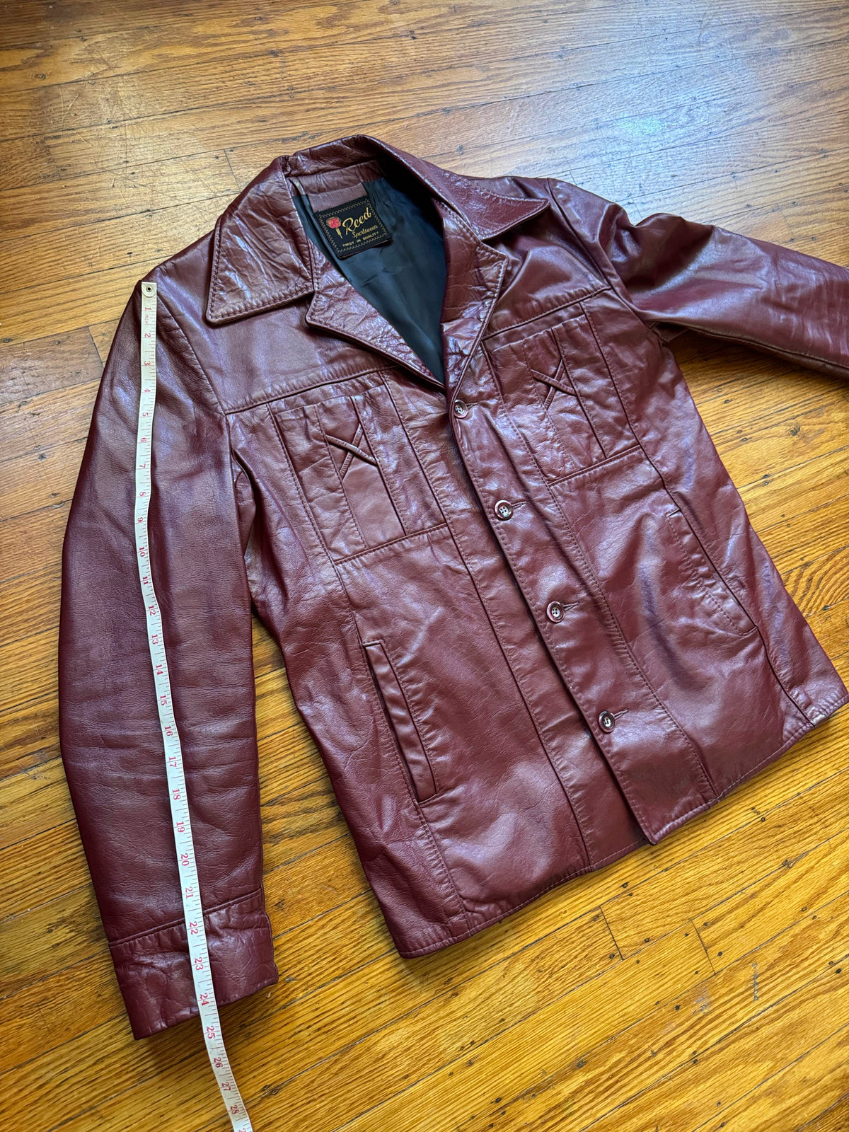 Men's 1970's Brown Vintage Leather Jacket,