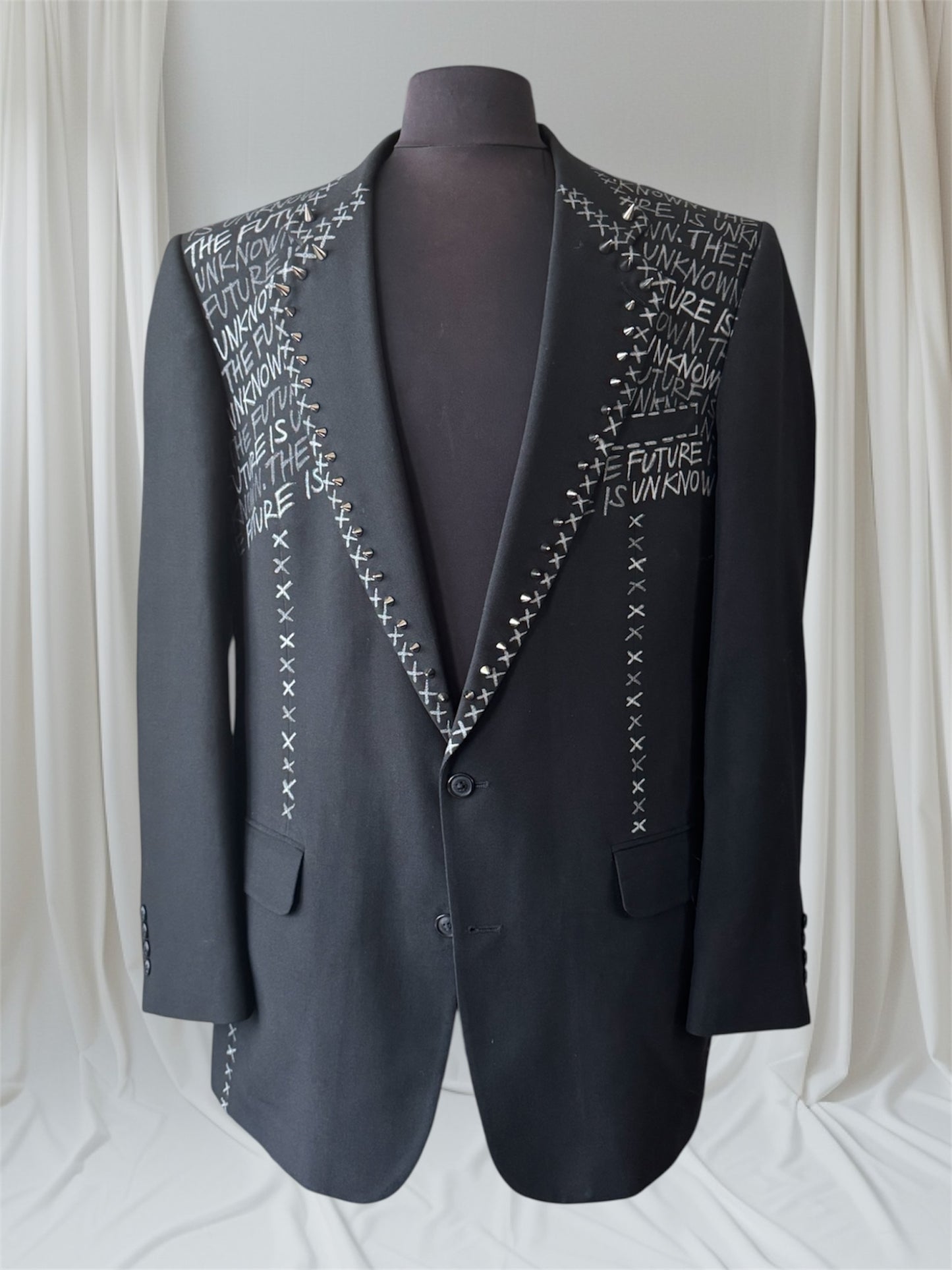 Punk Suit Jacket- The Future is Unknown -L- 44L