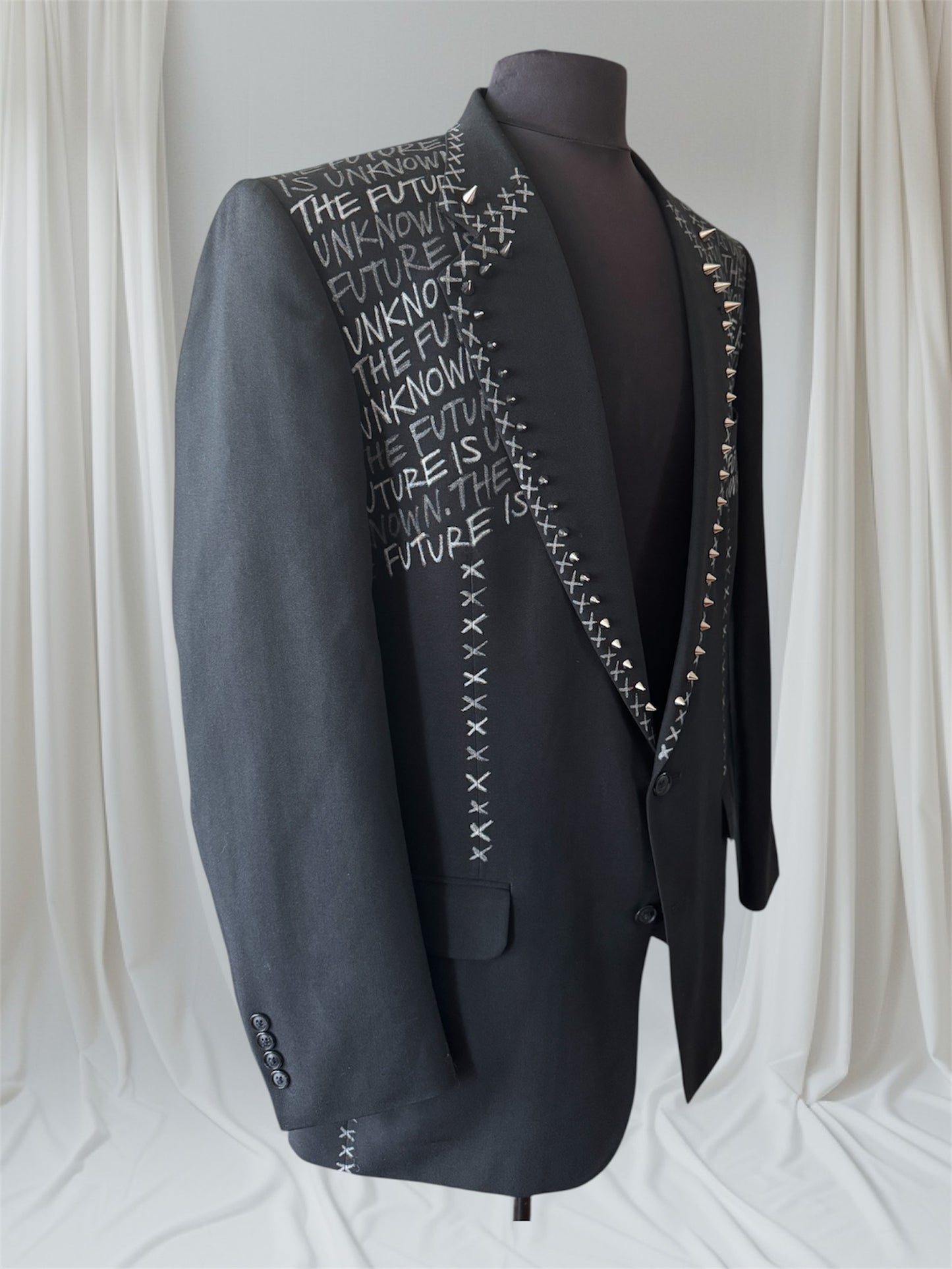 Punk Suit Jacket- The Future is Unknown -L- 44L