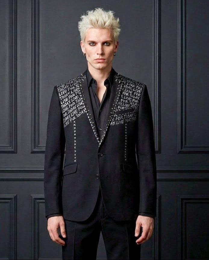 Punk Suit Jacket- Live For Today - L US 42R