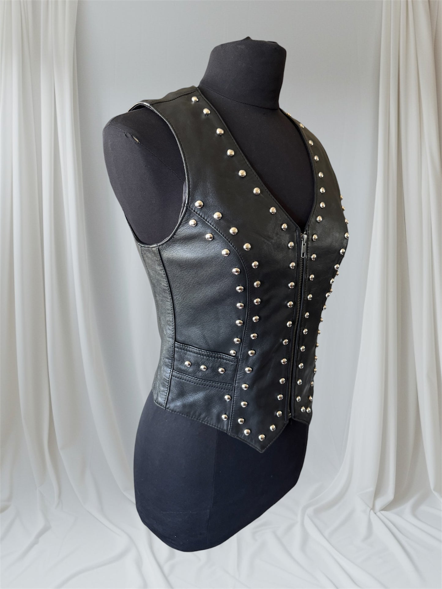 Studded Studded Motorcycle Vest, S