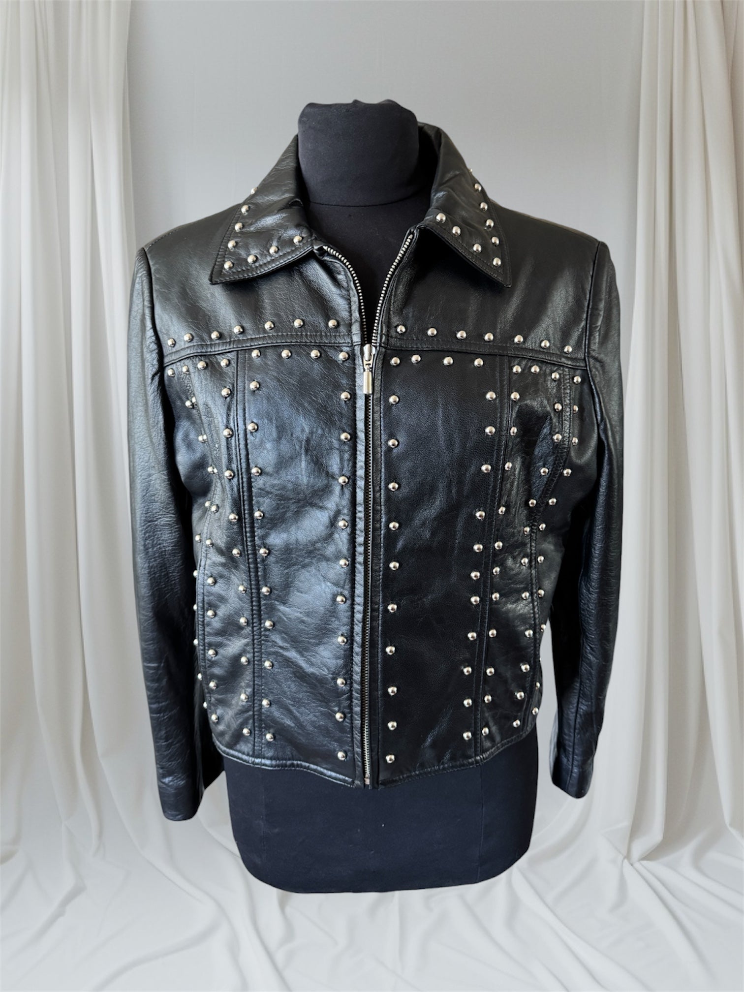 studded vintage leather jacket