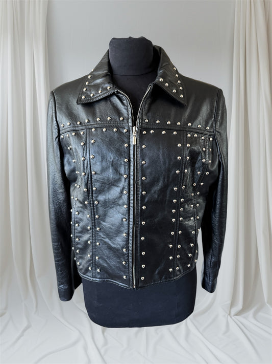 studded vintage leather jacket