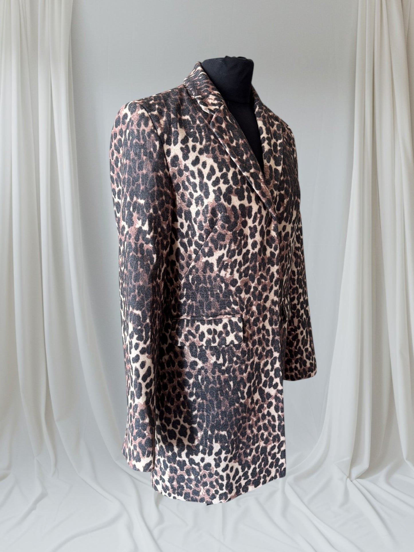 Leopard Print Statement Coat, M