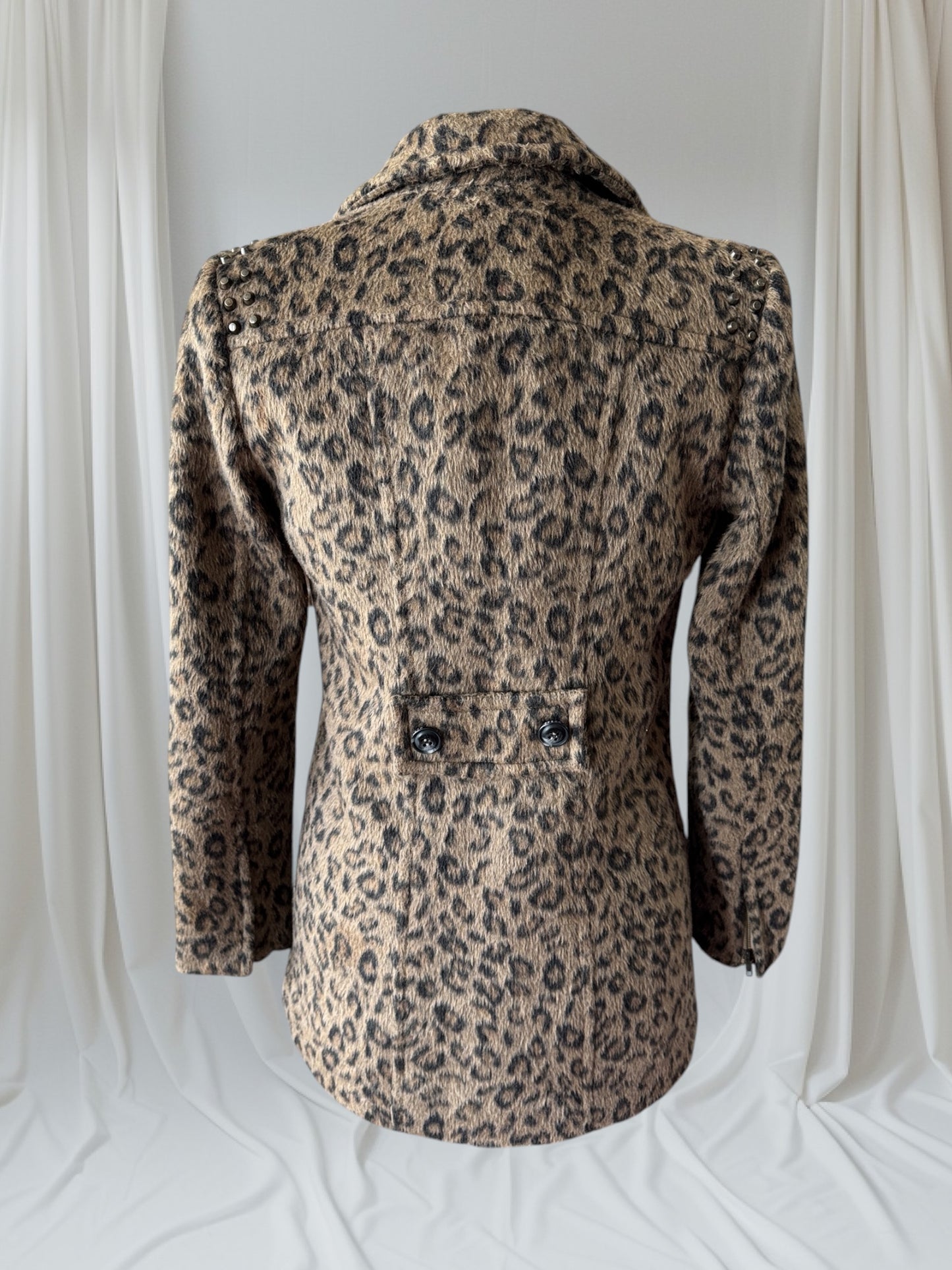 Leopard Print Statement Coat, XS