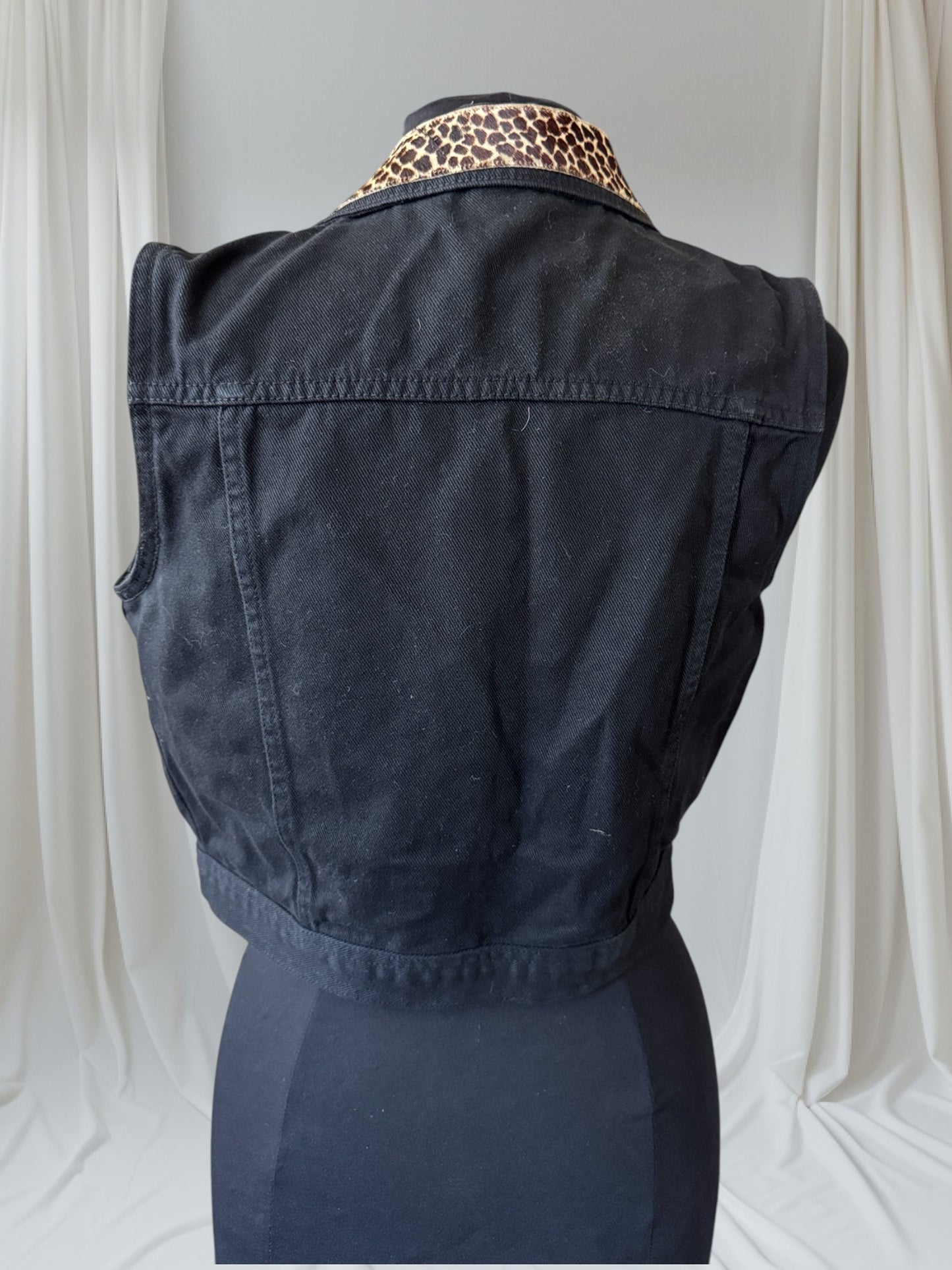 Vintage Leopard Fur Vest, M