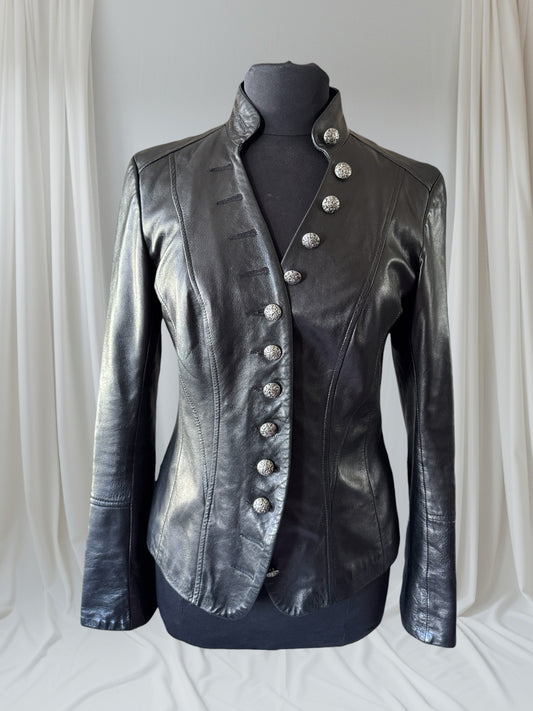 Women's Leather Blazer Jacket, S