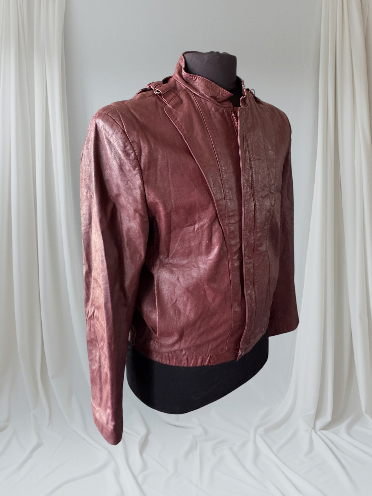 Men's 1970's Brown Vintage Leather Jacket, M/ 42