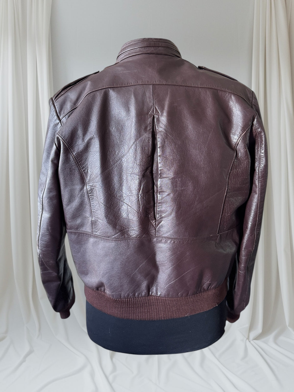 Men's 1970's Brown Vintage Leather Jacket, M 40