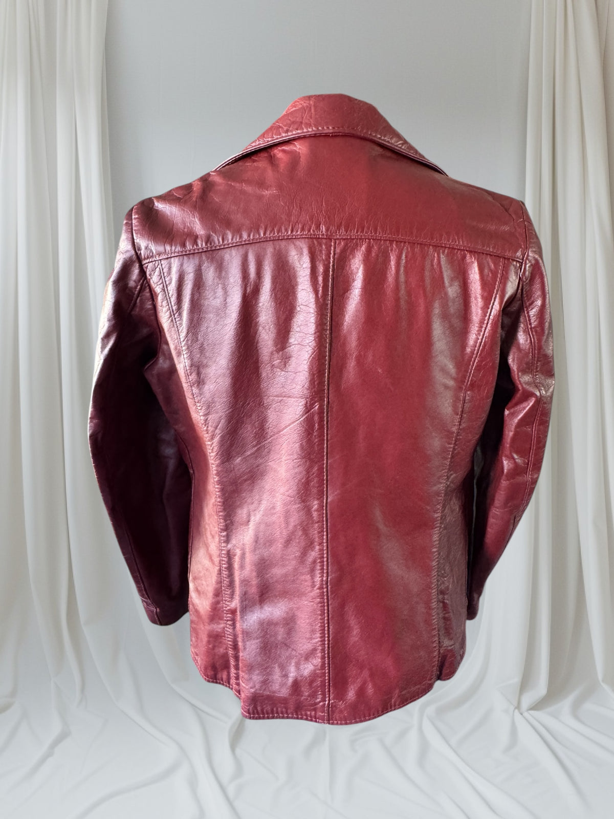 Men's 1970's Brown Vintage Leather Jacket,