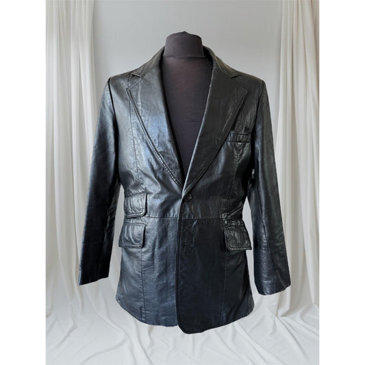 Men's Vintage Leather Blazer, Large/ 42