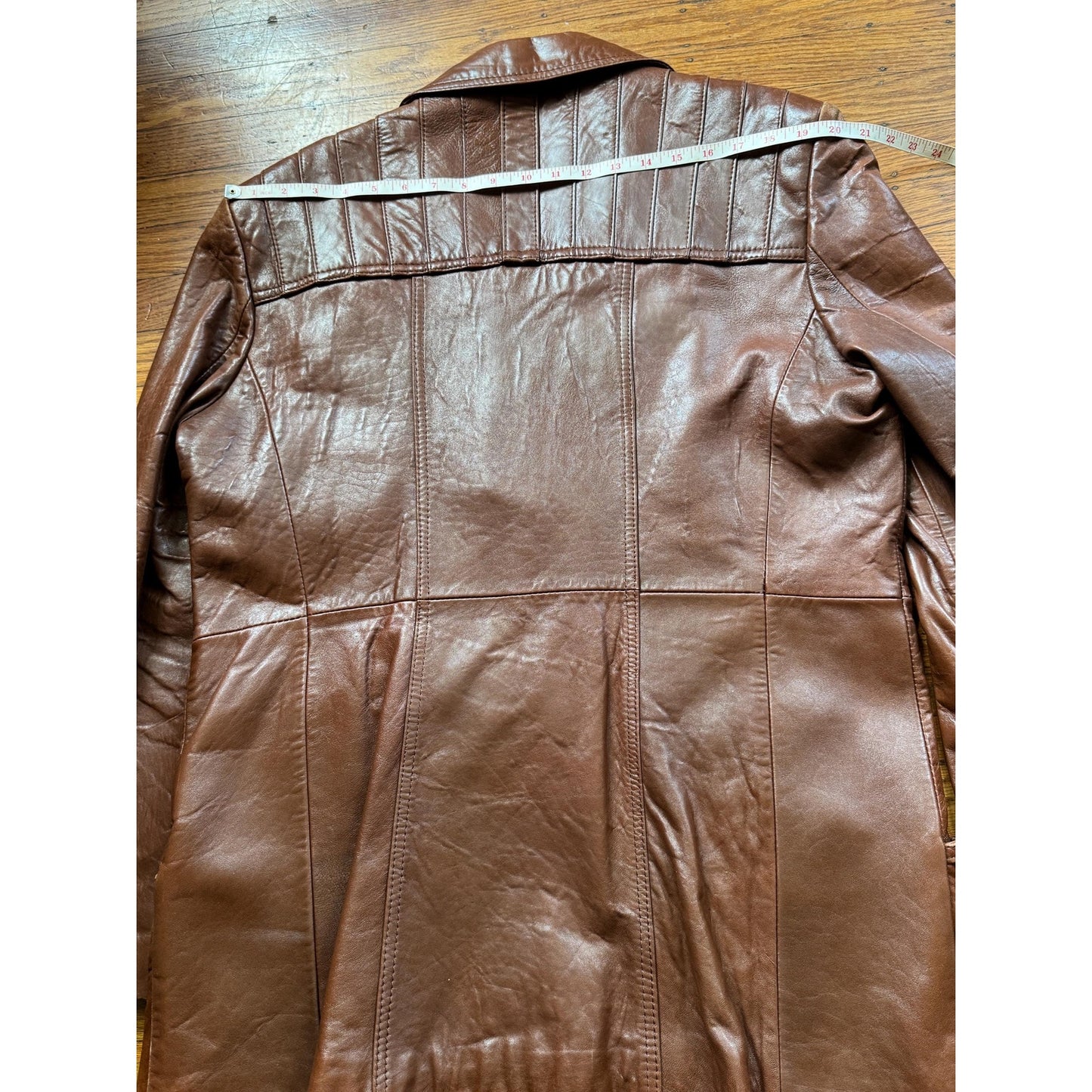 Men's Brown Vintage Leather Jacket, X-Large, 44