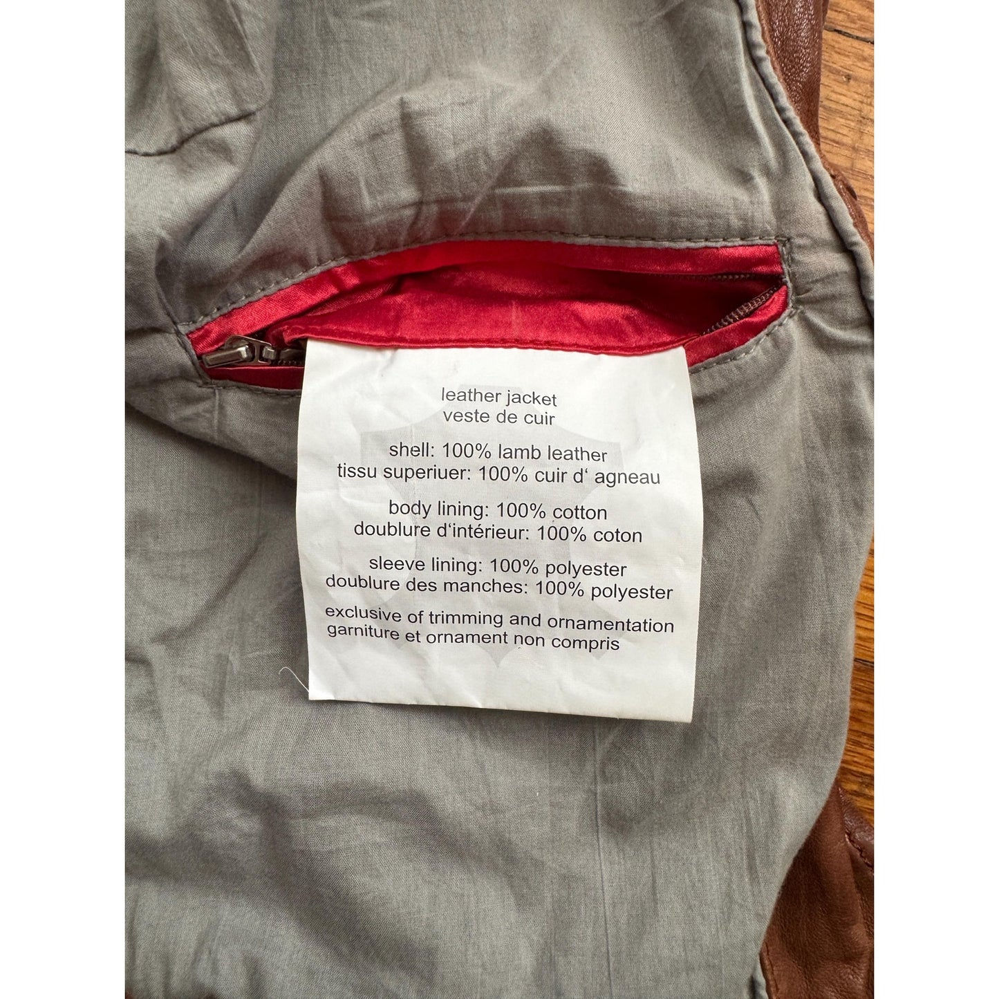 Women's Brown Leather Motorcycle Jacket, X-Small