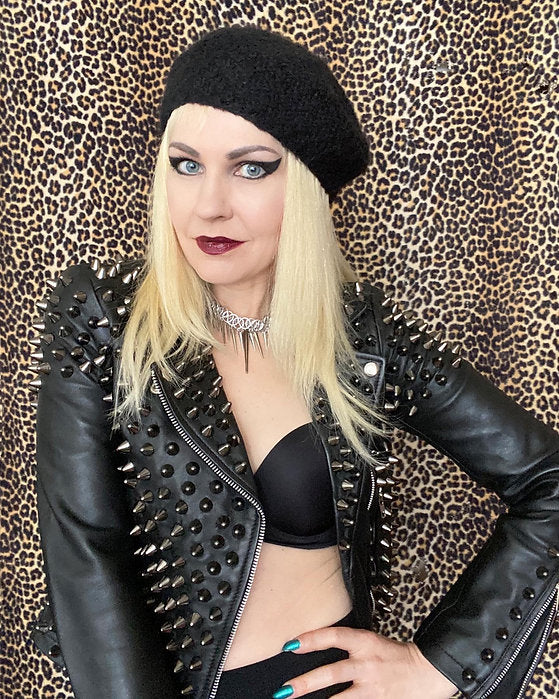 black studded leather jacket