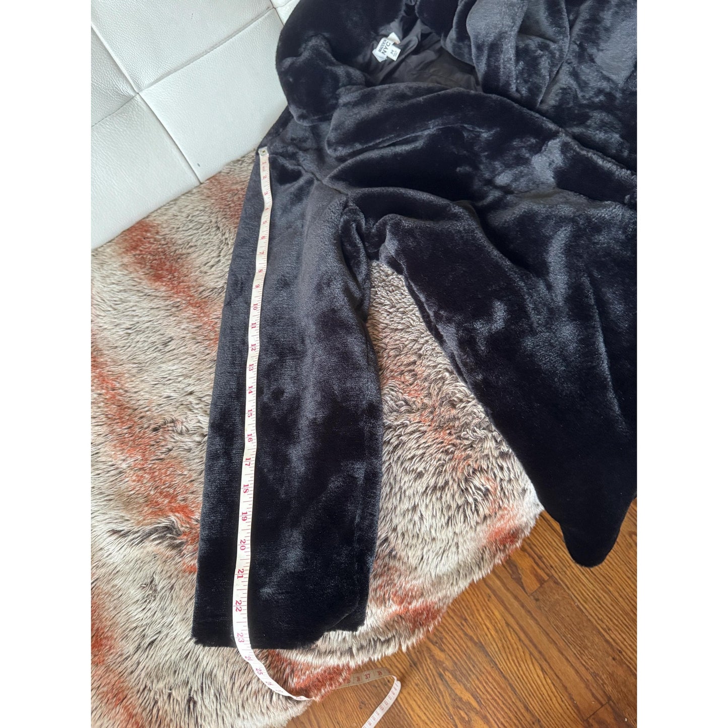 Women's Black Faux Fur Coat, M, New Steve Madden