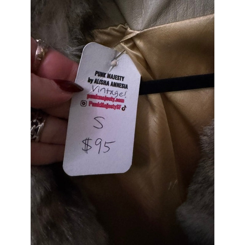 woman's faux fur