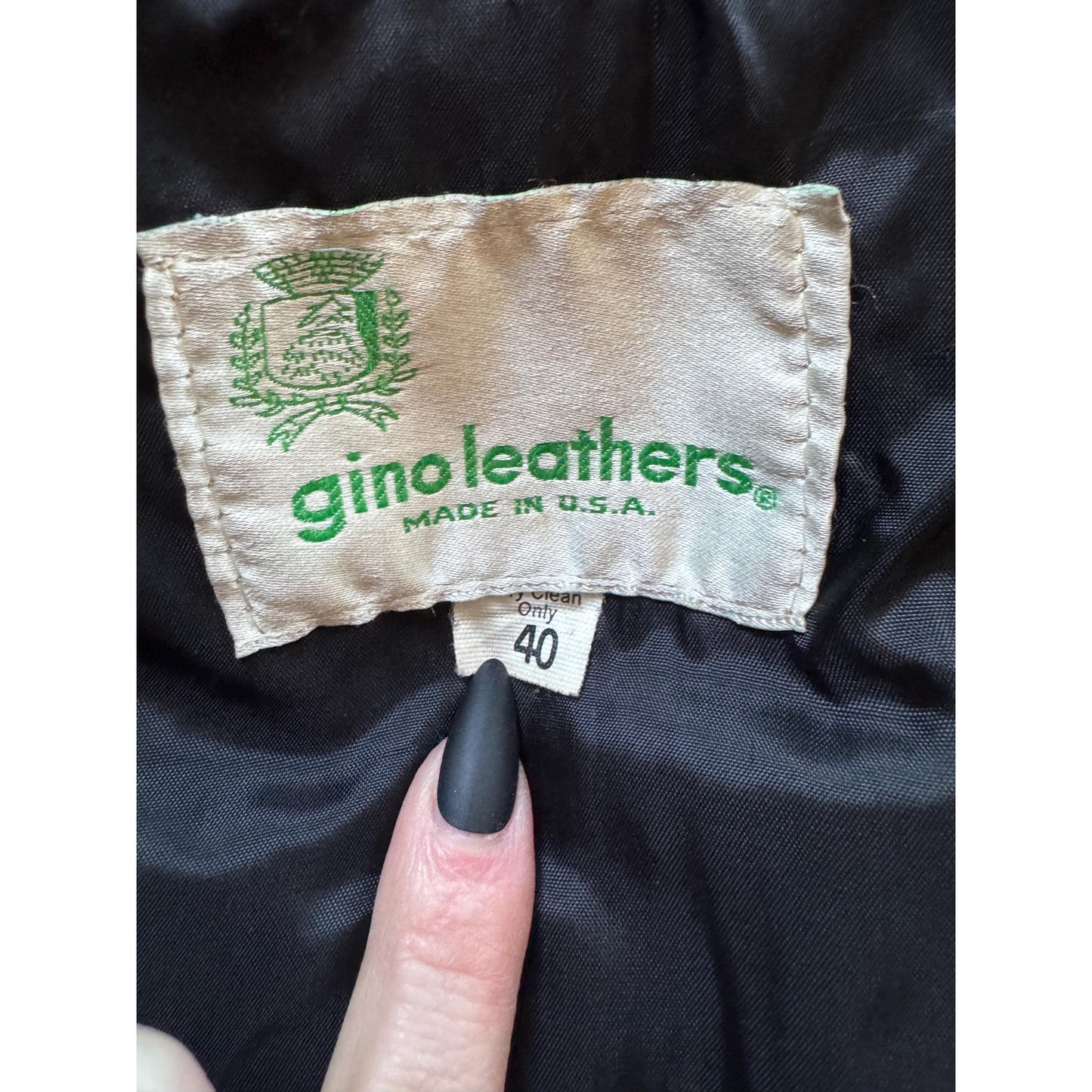 Copied - Men's Vintage Black Leather Bomber Jacket, Medium 40