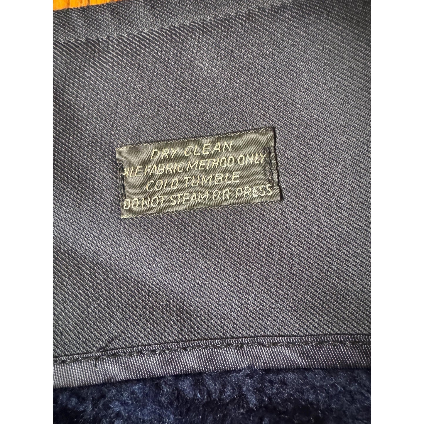 Men's Navy Pea Coat/ Trench Coat with Faux Fur Collar, 44R/ X-Large