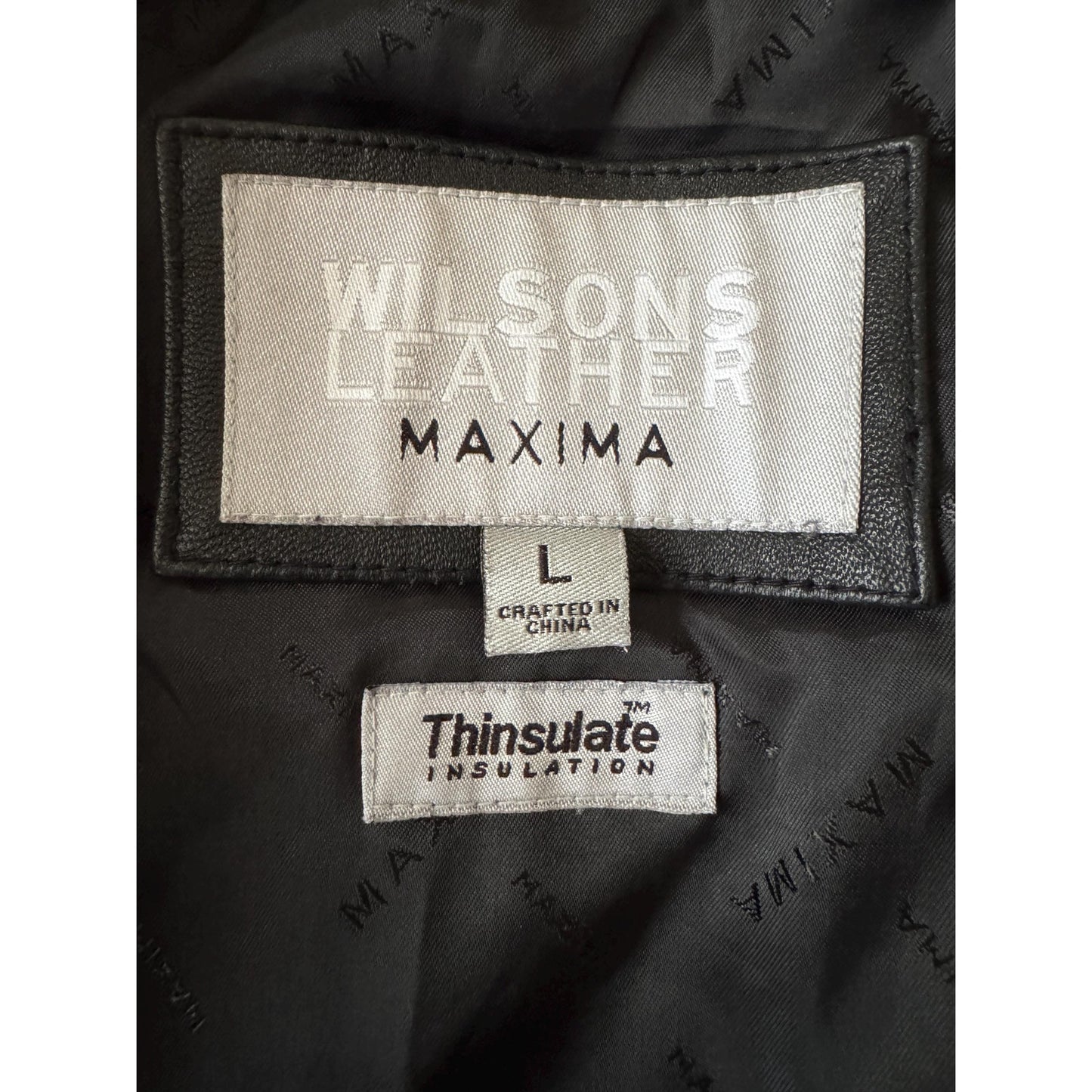 Black Leather Women's Blazer, Size L