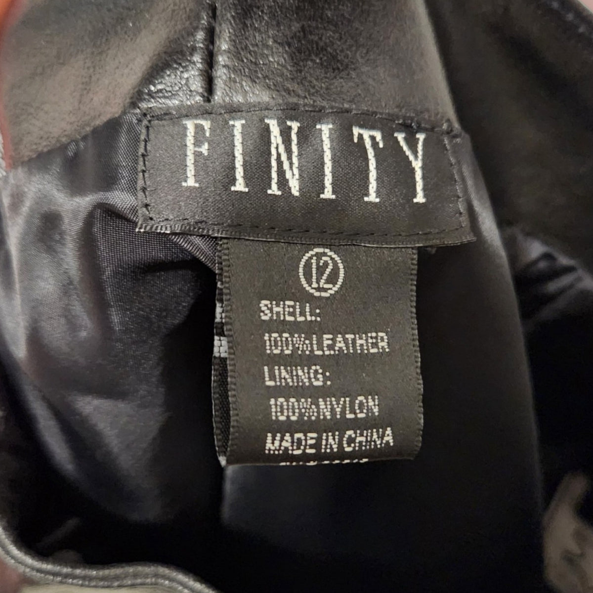 Leather Mini Skirt size 12 Finity Brand