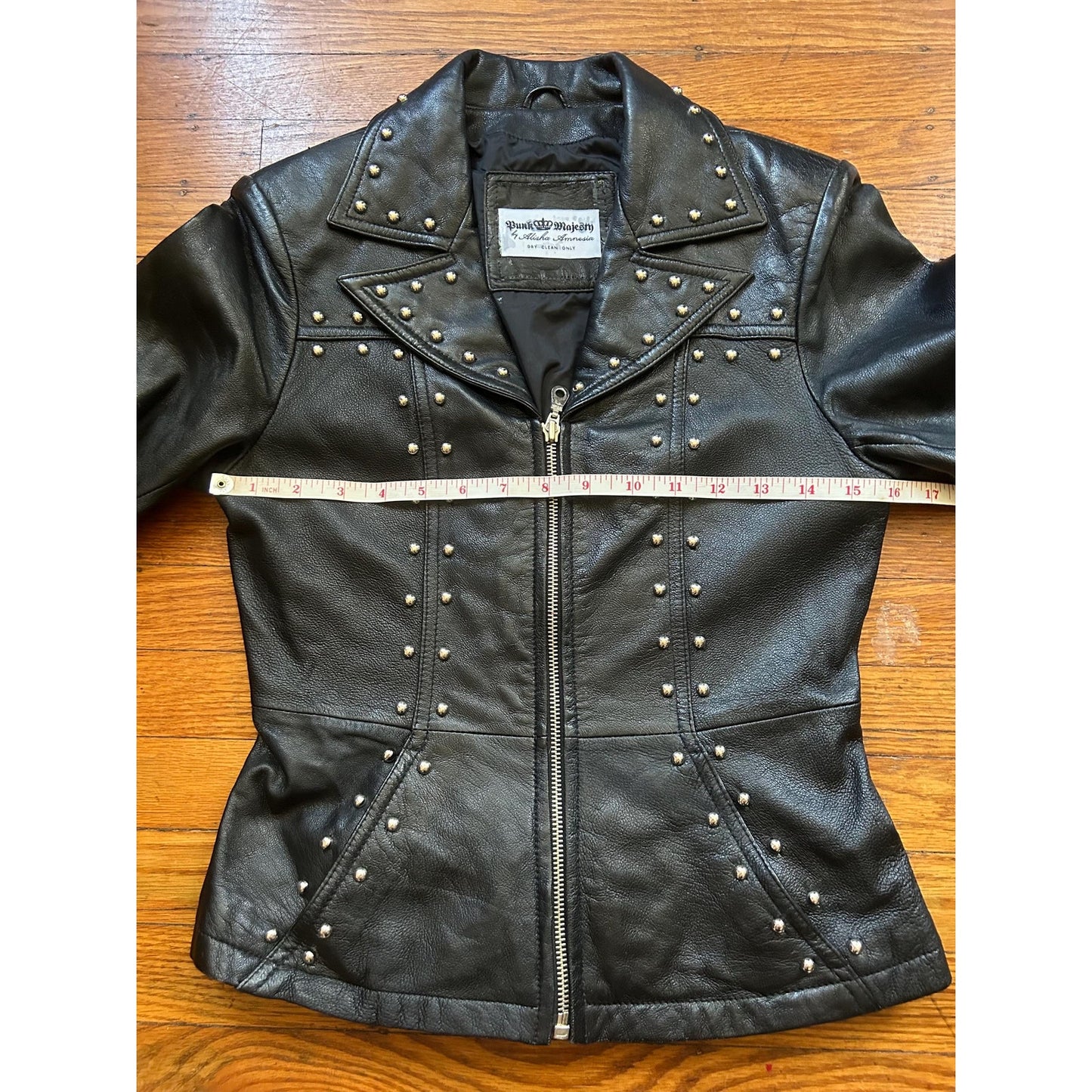 Women's Studded Leather Jacket, XS
