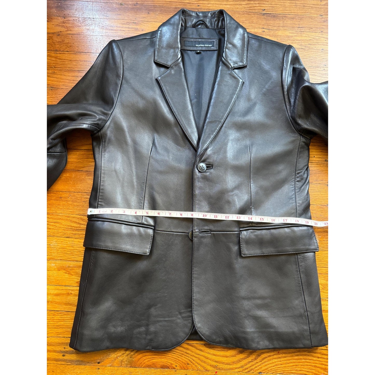 Men's Leather Blazer Jacket, Medium
