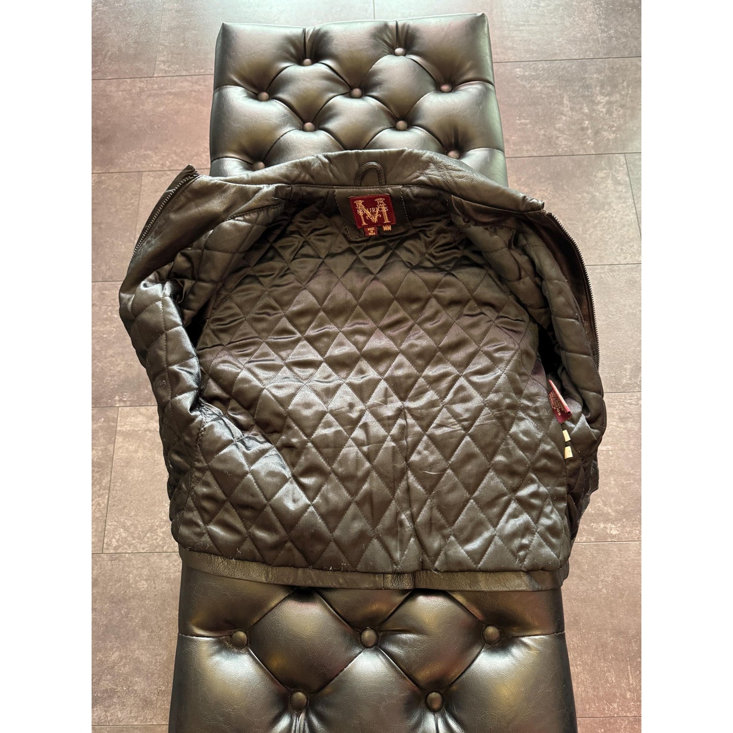Black Leather Women's Jacket, Size M