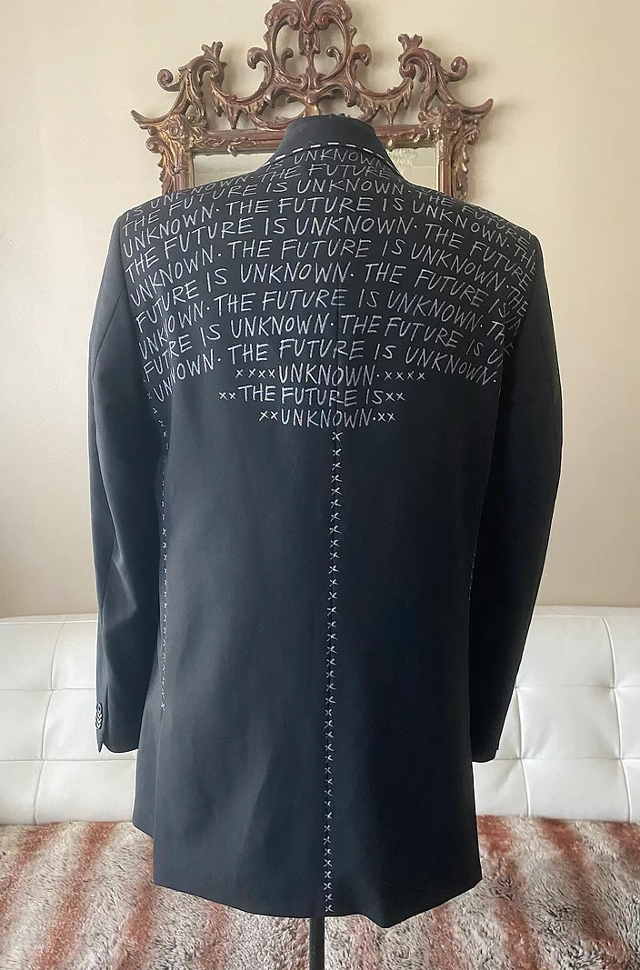 THE FUTURE IS UNKNOWN, Size 40L Mens Suit Jacket