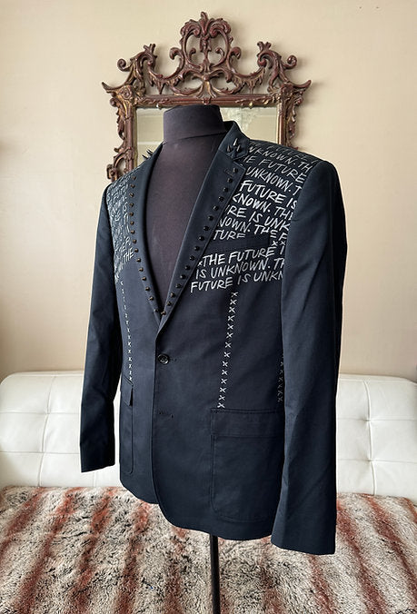 punk suit jacket with spiked lapel