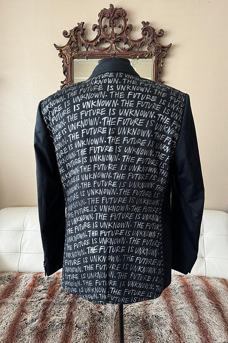 punk suit jacket with spiked lapel