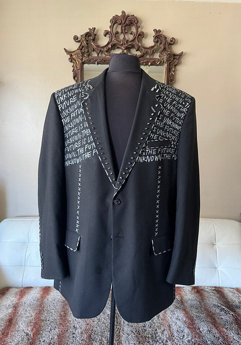 punk suit jacket with spiked lapels