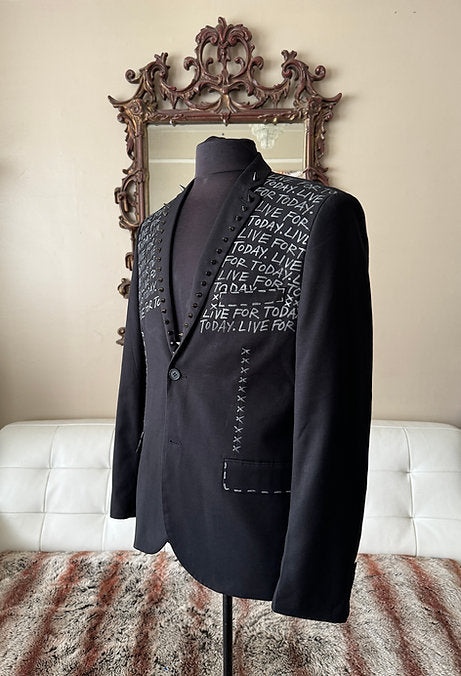 punk suit jacket with spikes