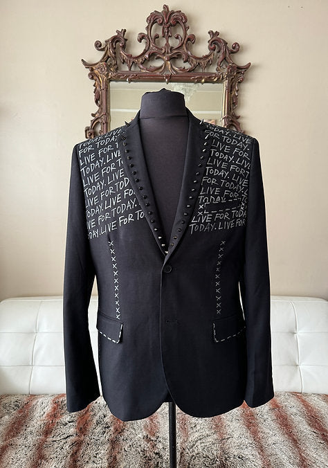 punk suit jacket with spikes