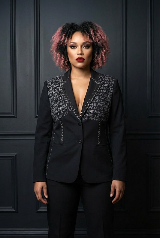 Women’s Punk Suit Jacket – Live For Today – Size XL US12