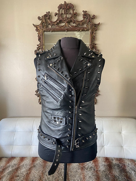 mens studded vest