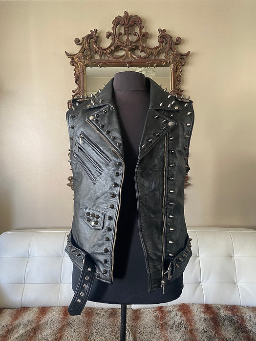 mens studded vest