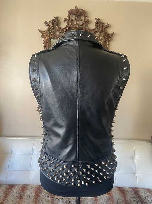 studded leather vest