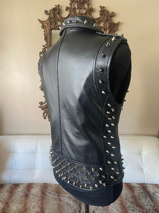 studded leather vest