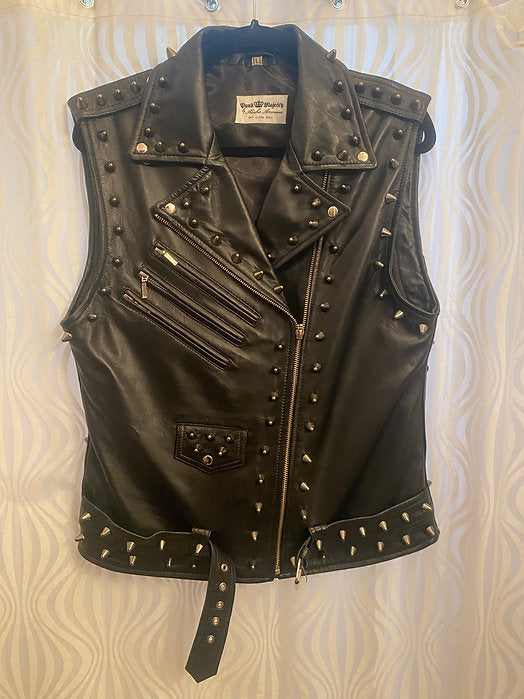 studded leather vest