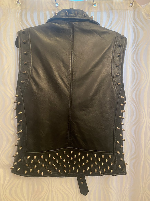 studded leather vest