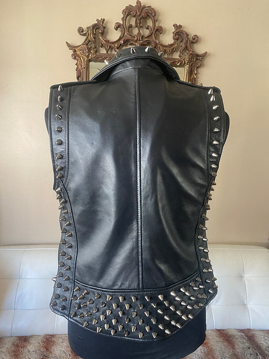 studded leather vest